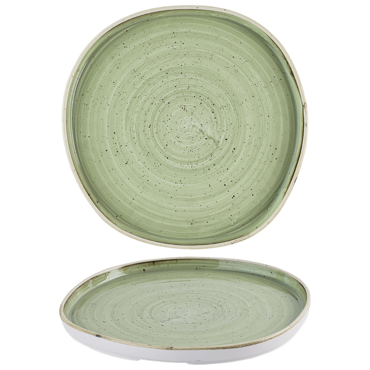 Stonecast, Teller flach mit Steilrand Organic ø 255 mm Sage Green